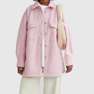 H&M oversized pink shacket size s
